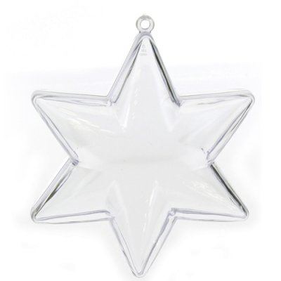 Transparent star 100mm x5pcs