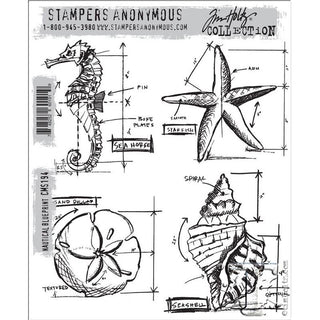 Tim Holtz - Nautical Blueprint- Stamp