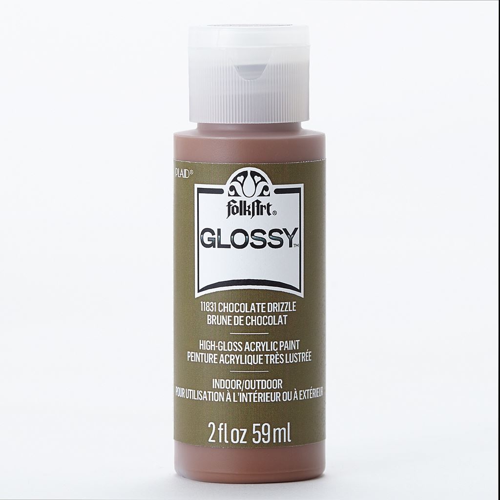 Chocolate Drizzle Folkart Glossy Acrylic Paints - 2 Oz.