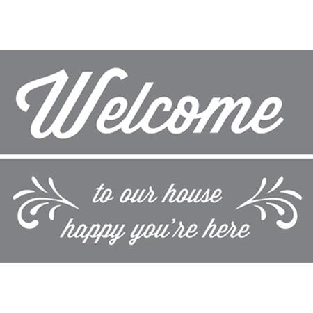 Happy You're Here 6"x18" 2 pack set