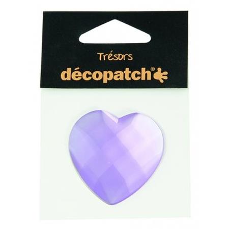 Pack of 1 heart, 4.5cm � Mauve