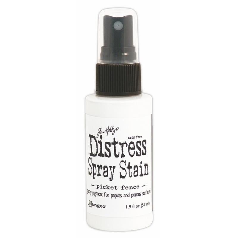 Distress Spray Stain Picket Fence