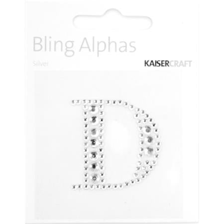 Rhinestone 'D' Silver