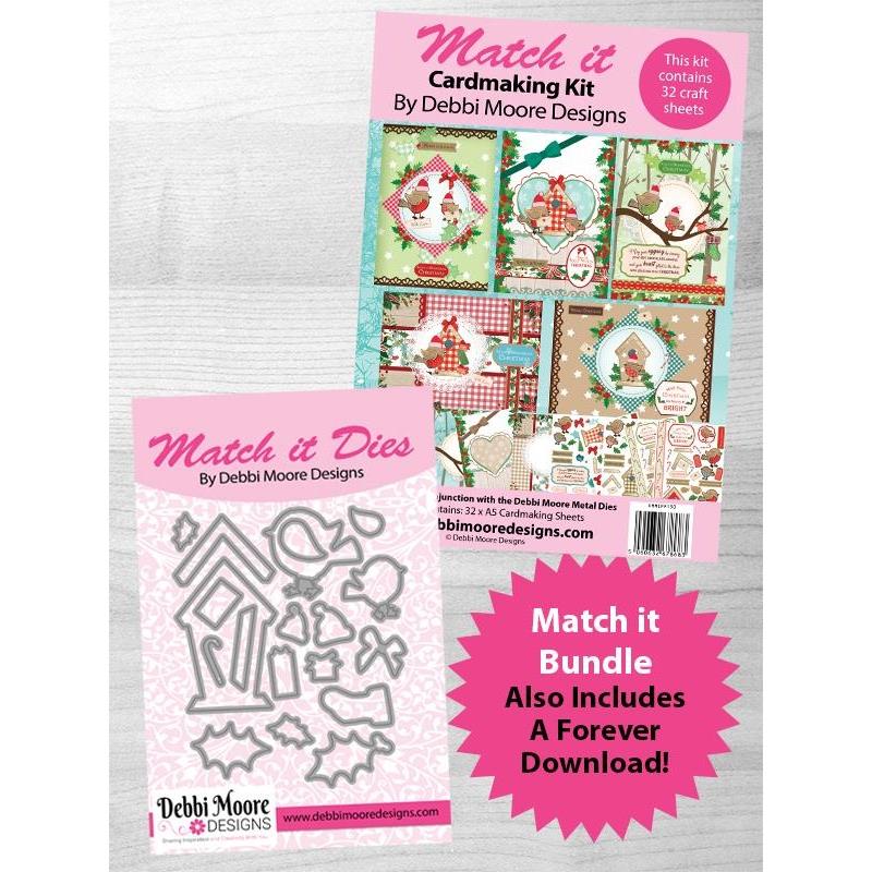 Match It - Build A Scene Christmas Robin Die, Pad, Forever Code Set