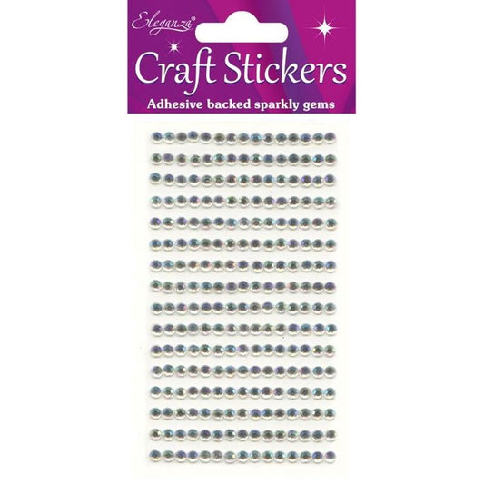 4mm Gems Iridescent Craft Stickers No.42  - 240 pieces