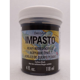 DecoArt Carbon Black 4oz Traditions Impasto Paint