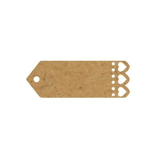 Greeting Tags 70mmx25mm Heart x 10 Pieces