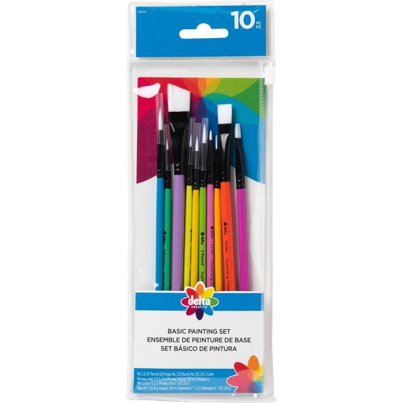 Delta Ceramcoat Brush Set x10