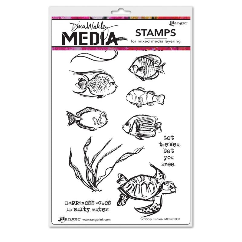 Stamp Scribbly Fishies