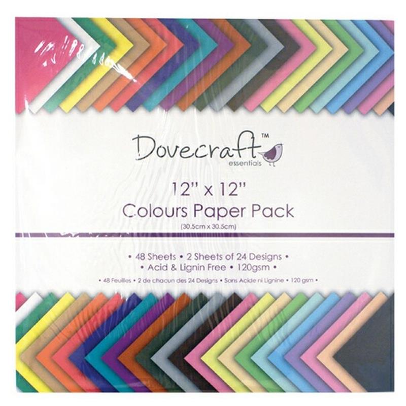 12X12 Paper Pack Col Value 48 Sheets