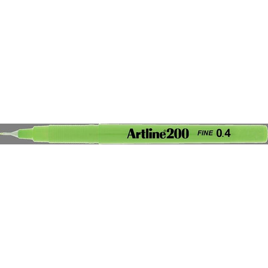 Artline EK200 Yellow Green 0.4 pen Sold in boxes of 12s