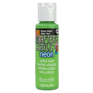 DecoArt Green Neon Crafters Acrylic 2oz