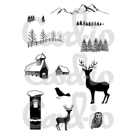 Christmas Scenery 1 Clear Stamp Set