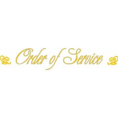 LB Order Of Service