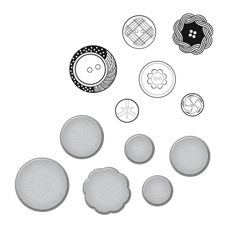 Vintage Buttons - Stamp & Die Se