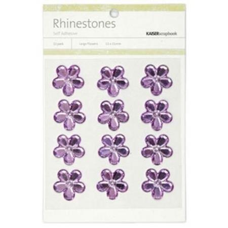 Large Flowers Rhinestones-Lilac