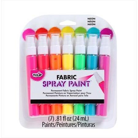 Tulip Neon Mini Spray Fabric Paint 7 pack
