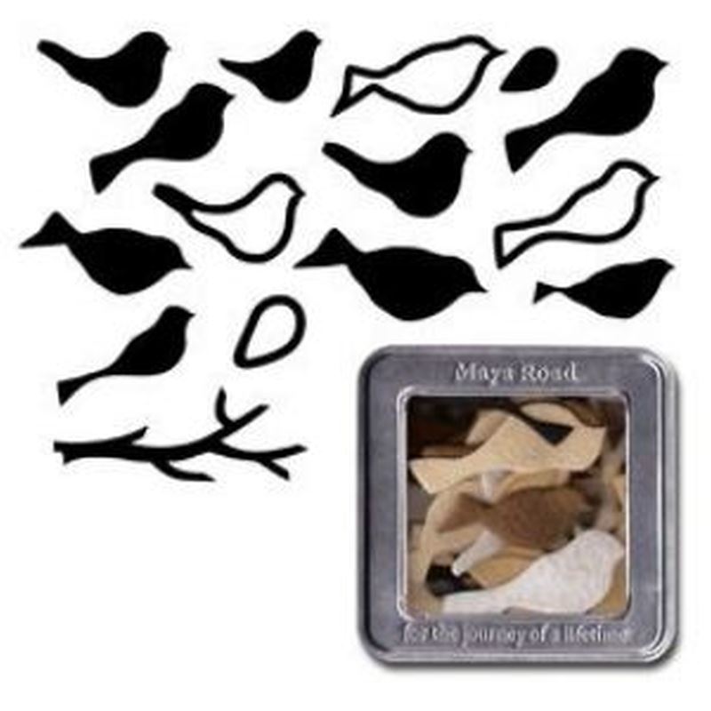 Micro felt Birds - Neutral Set