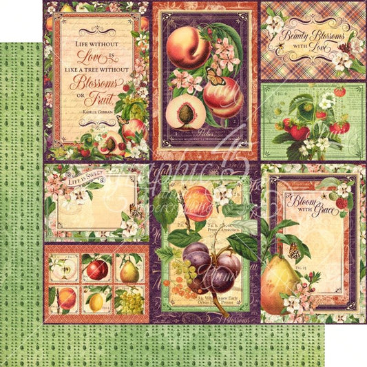 Orchard Fresh 12x12 Paper Sold in Packs of 5 Sheets