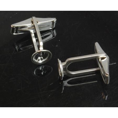 Silver Fixed Cufflink Pair