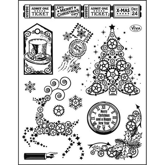 Stamp Steampunk Christmas tree
