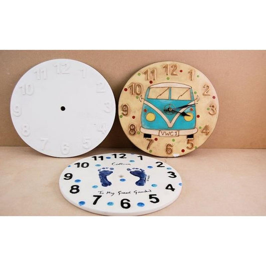 Clock Face 10mm hole, embossed numbers Box Quantity 6