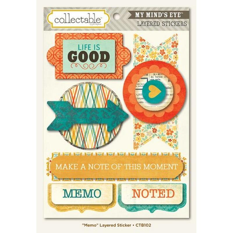 Memo Layered Sticker Sold in Single Packs