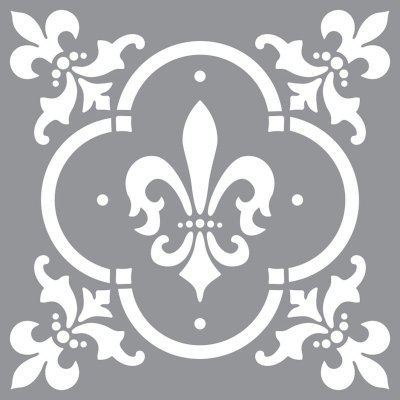 Fleur de Lis Tile Stencil