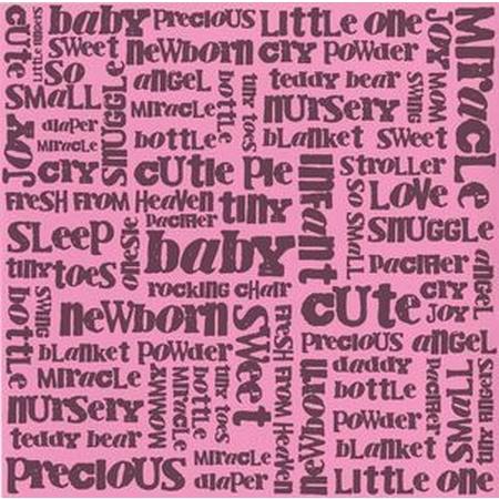 12x12 Baby Words Girl Fussy (