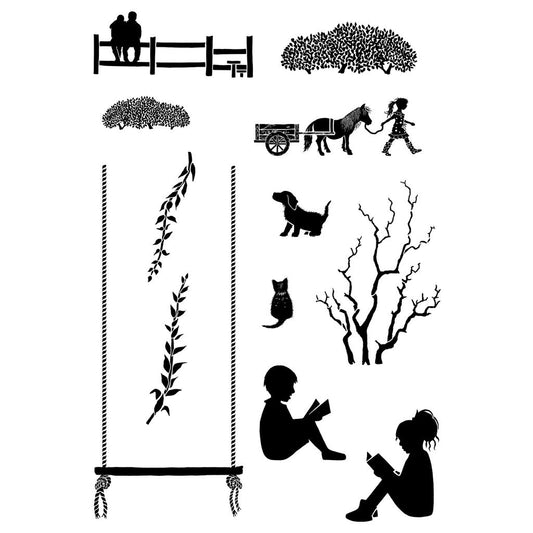 In The Swing A6 Clear Stamp Set