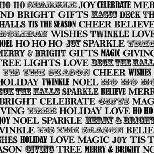 12"x12" Trans - Noel Words (10)Sold in Packs of 10 Sheets