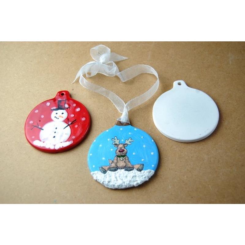 Xmas Tree Bauble - Flat Tree Decoration Box Quantity 12