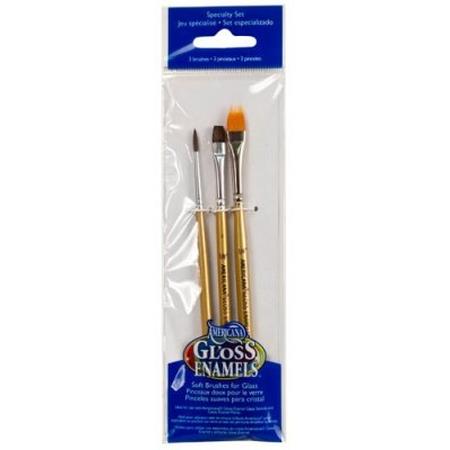 Americana Glass Art Brush Set Speciality