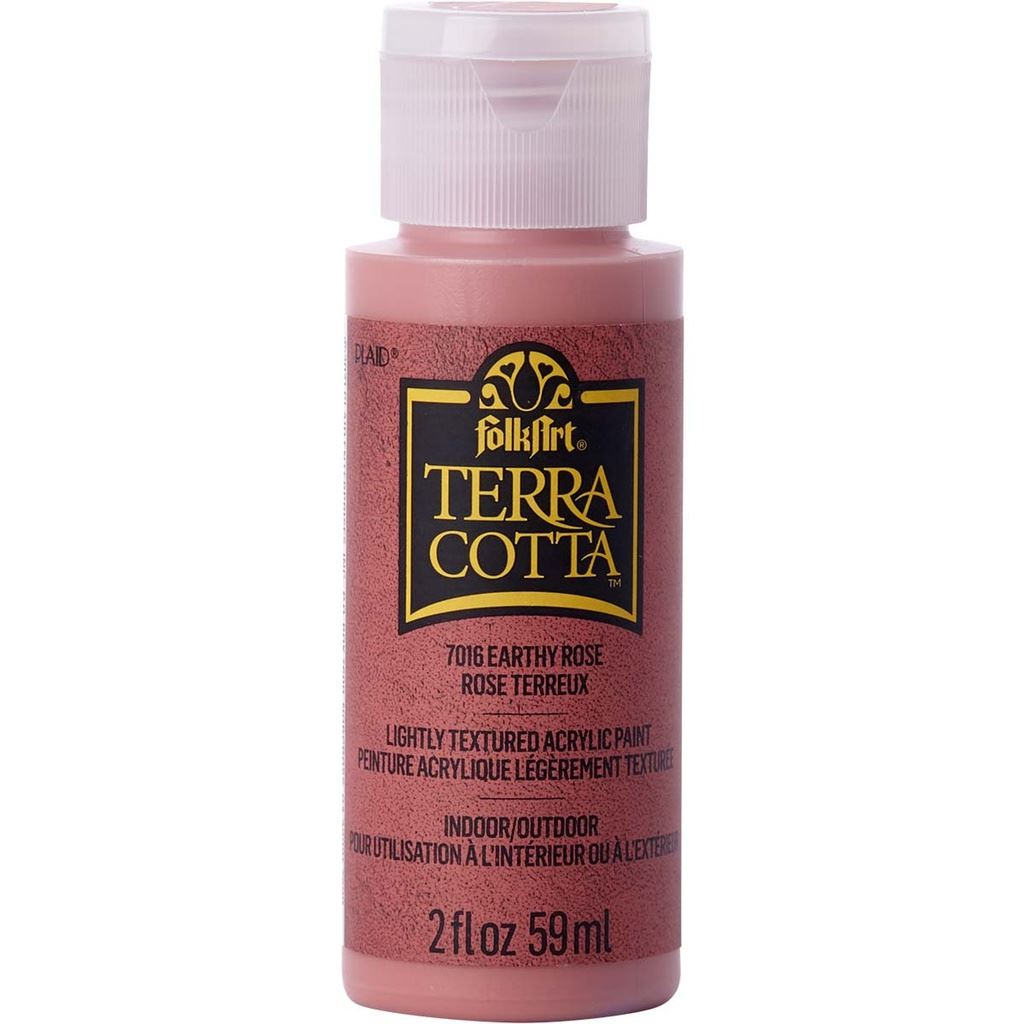 Earthy Rose Folkart Terra Cotta Textured Paint - 2 Oz.