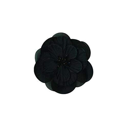 3 inch Organza Flower Black