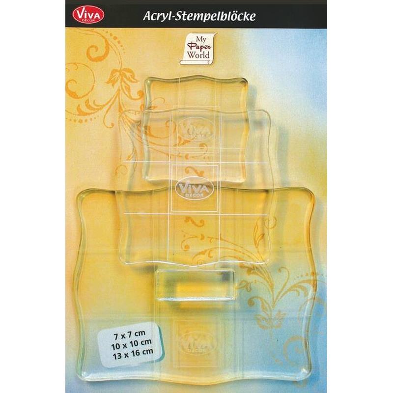 Acrylic Block Set 3 in blister