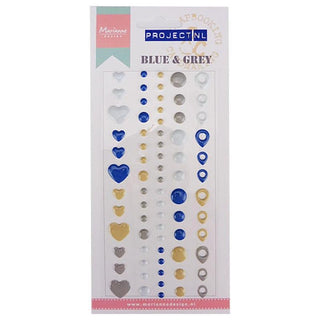 Enamel stickers - Blue & Grey