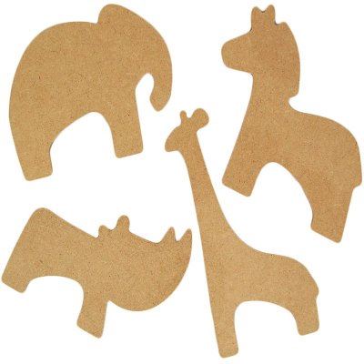 Ornaments - Zoo - Pack 4 MDF