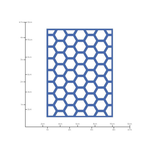 Decorative Die 3x4" Hexagon