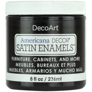 DecoArt Classic Black Satin Enamels 8oz