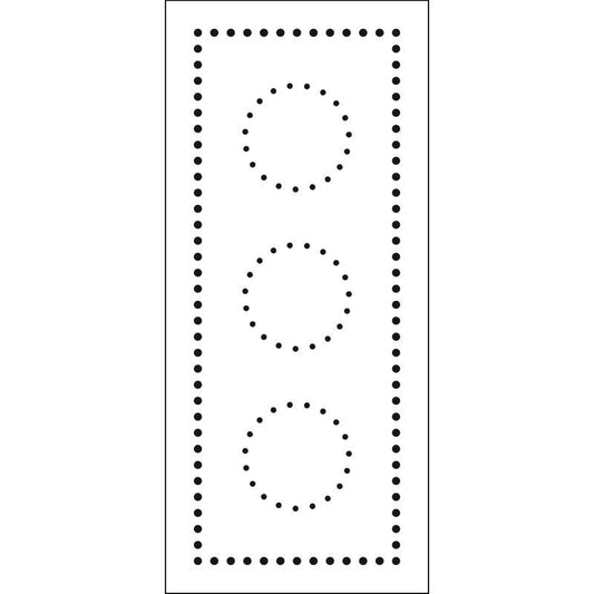 Slimline Stencil Dotted Circles