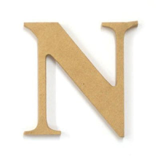 Wooden Letters & Shapes - Large N - 90mm