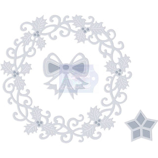 SD Delicate Holly Wreath Sweet Dixie Cutting Die