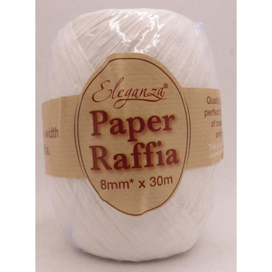 Paper Raffia No.01 White - 8mm x 30m