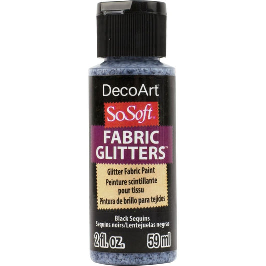 Black Sequins Fabric Paint