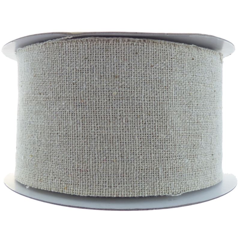 Frayed Edge Organza Ribbon 50mmx10m Natural No.02