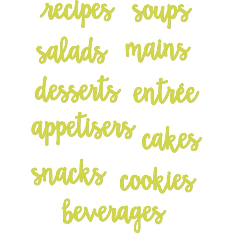 Recipe Book Word Pack