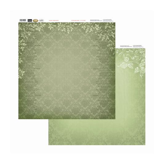 Con Green Damask Sold in Packs of 10 Sheets