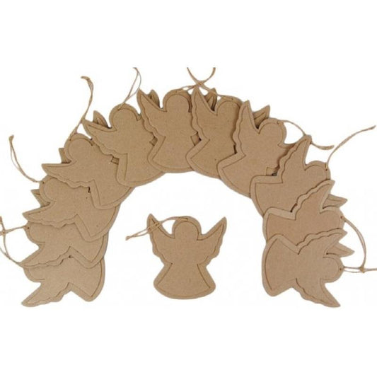 Flat ornament Angel 2 party Pack of 12