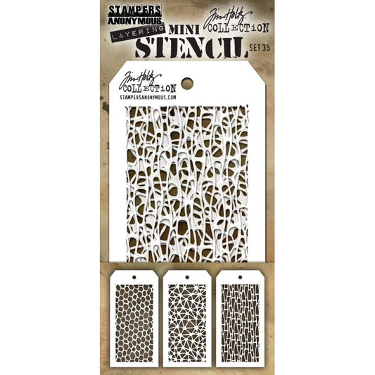 Tim Holtz - MINI STENCIL SET 35